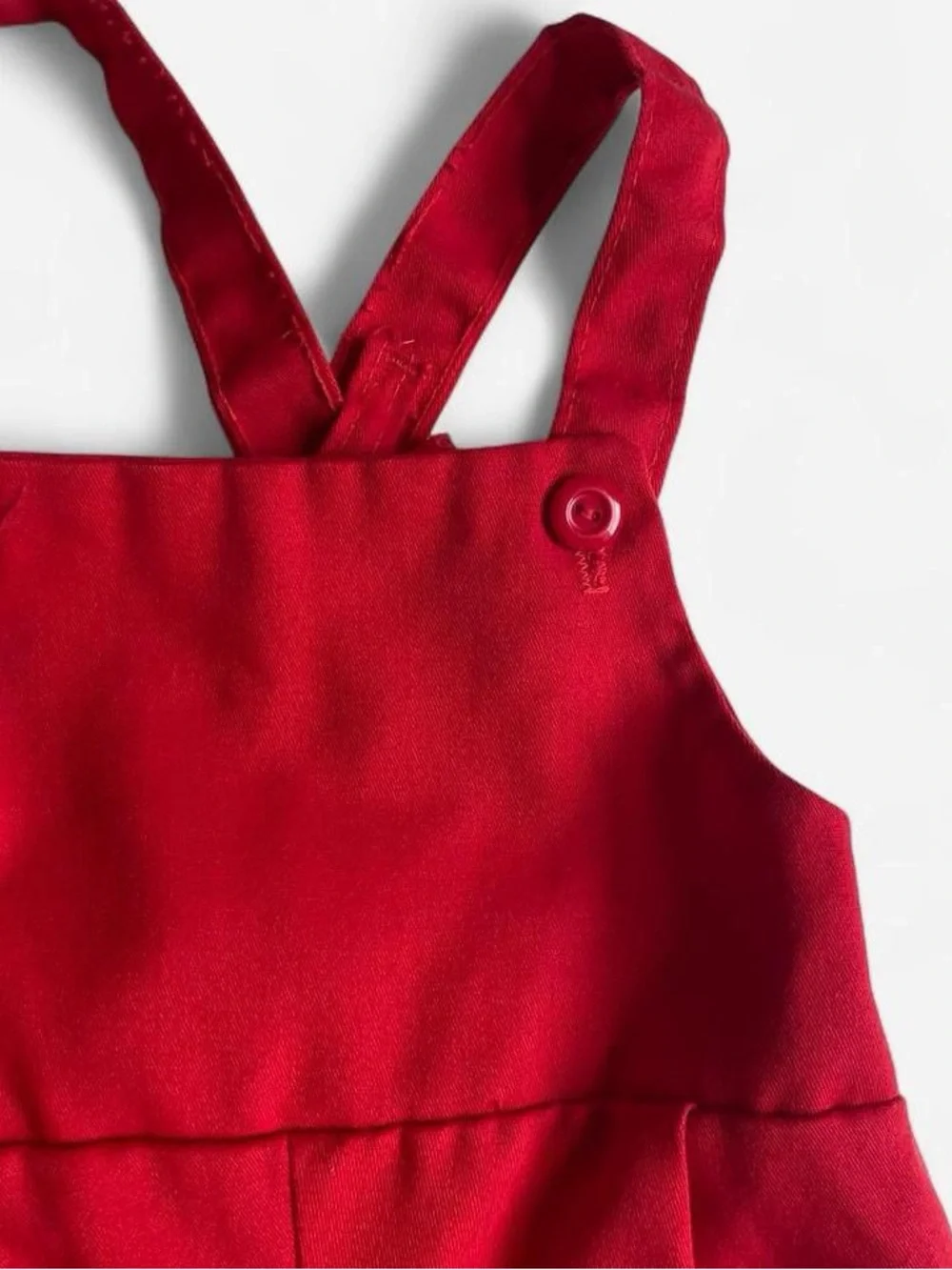 Vintage Kids Bright Red Crossback Overalls